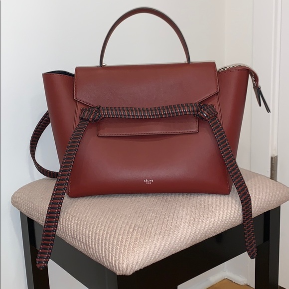 SOLD AUTH CELINE MACADAM MINI BOSTON BAG W/strap